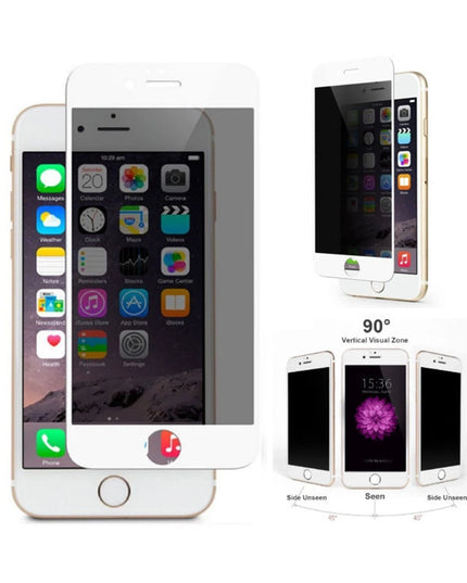 iPhone 7 Plus Bilvis 3D Anti Peeping Hayalet Cam Ekran Koruyucu - Beyaz 7