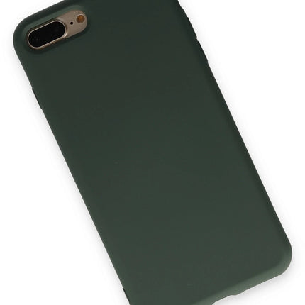 iPhone 7 Plus Nano içi Kadife Silikon Kılıf - Koyu Yeşil 3