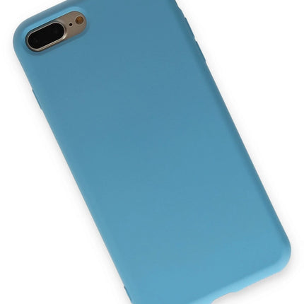 iPhone 7 Plus Nano içi Kadife Silikon Kılıf - Mavi 3