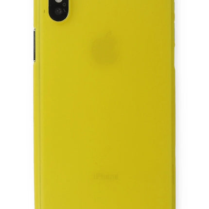 iPhone X PP Ultra İnce Kapak Kılıf - Sarı