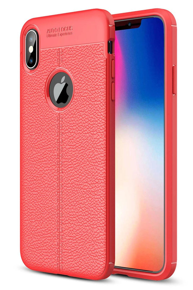 iPhone XS Max Auto Focus Kapak Kılıf - Kırmızı
