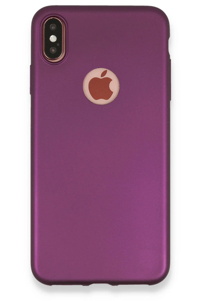 iPhone XS Max First Silikon Kılıf - Mürdüm