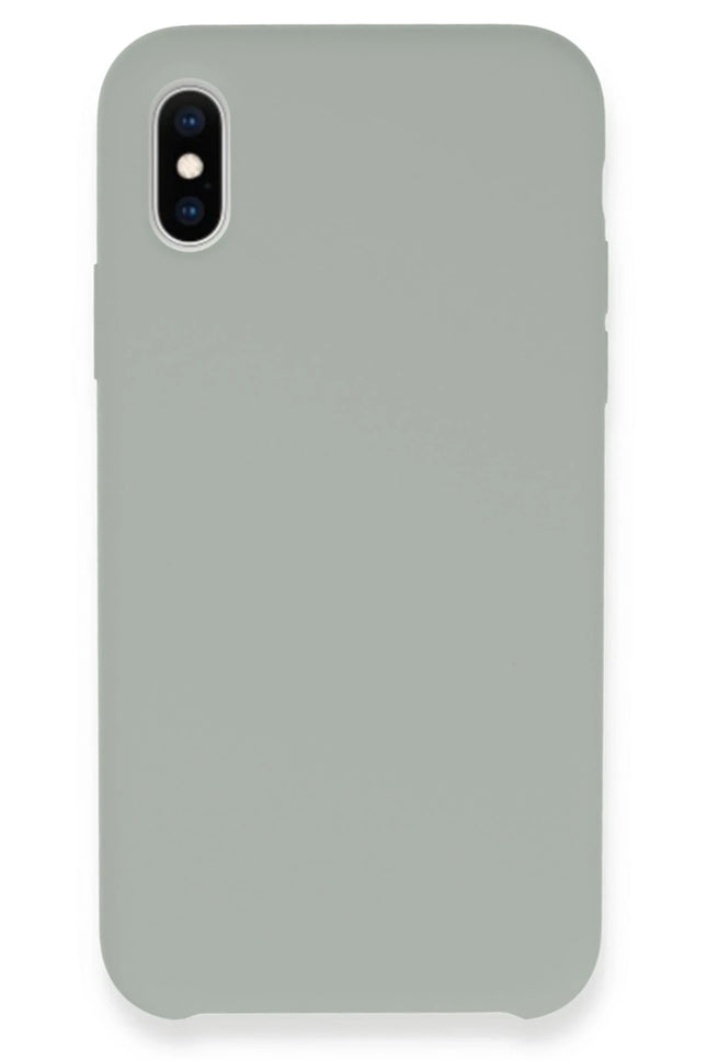 iPhone XS Max Lansman Legant Silikon Kılıf - Açık Gri