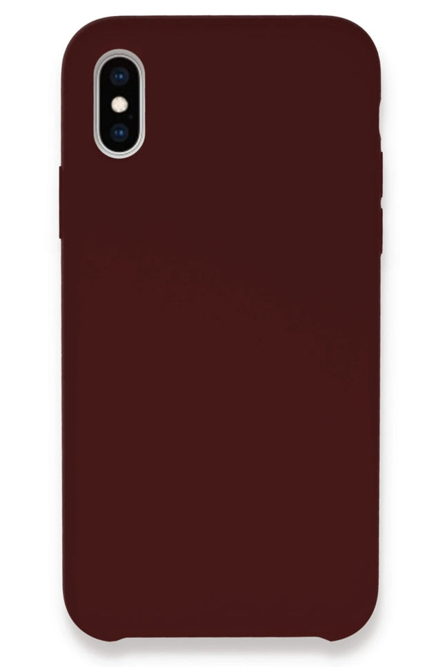 iPhone XS Max Lansman Legant Silikon Kılıf - Bordo