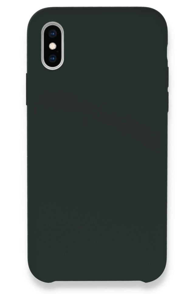 iPhone XS Max Lansman Legant Silikon Kılıf - Koyu Yeşil