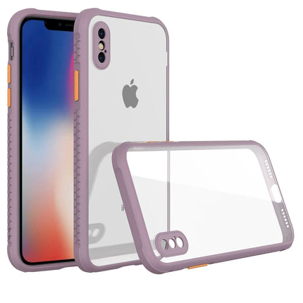 iPhone XS Max Miami Şeffaf Silikon Kılıf - Açık Mor