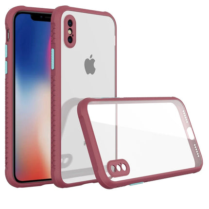 iPhone XS Max Miami Şeffaf Silikon Kılıf - Fuşya