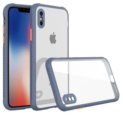 iPhone XS Max Miami Şeffaf Silikon Kılıf - Gri