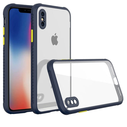 iPhone XS Max Miami Şeffaf Silikon Kılıf - Lacivert