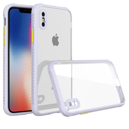iPhone XS Max Miami Şeffaf Silikon Kılıf - Lila