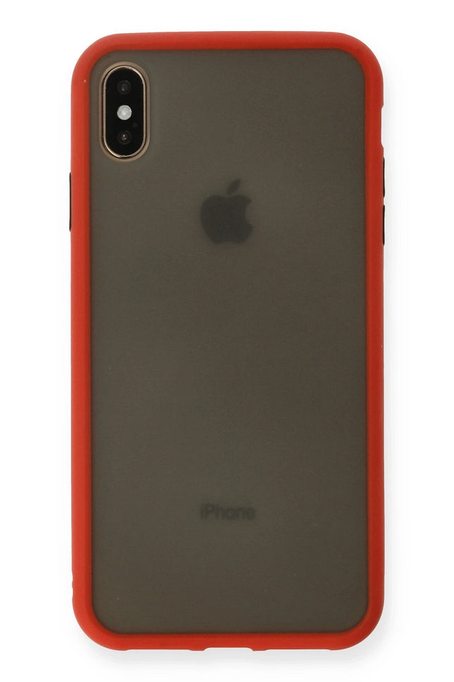 iPhone XS Max Montreal Silikon Kapak Kılıf - Kırmızı