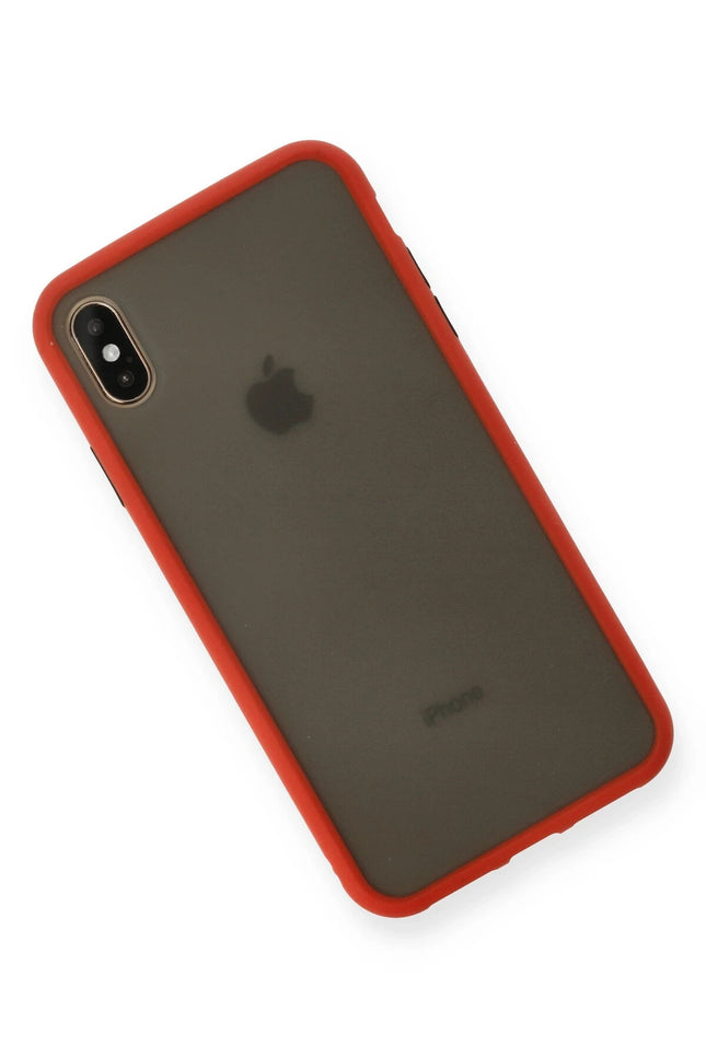 iPhone XS Max Montreal Silikon Kapak Kılıf - Kırmızı 3