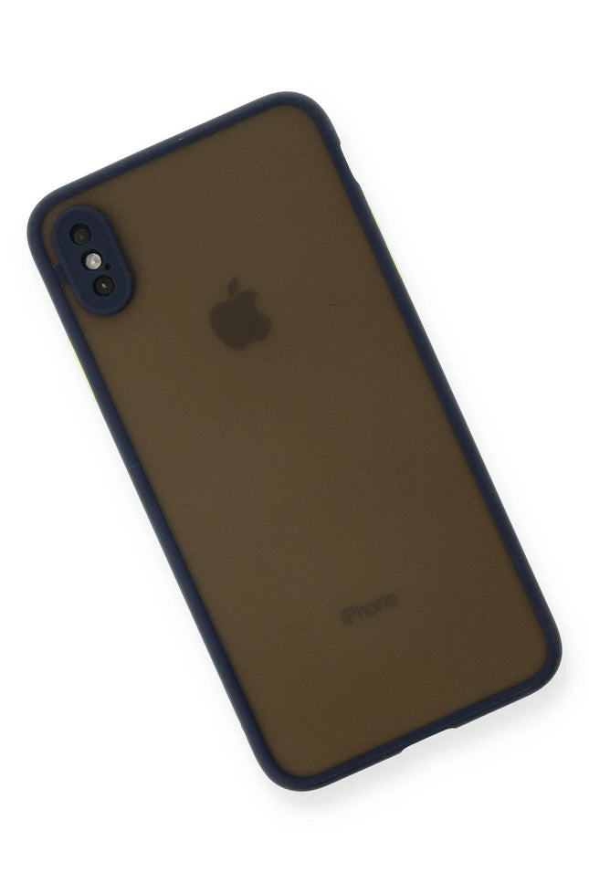 iPhone XS Max Montreal Silikon Kapak Kılıf - Lacivert 3