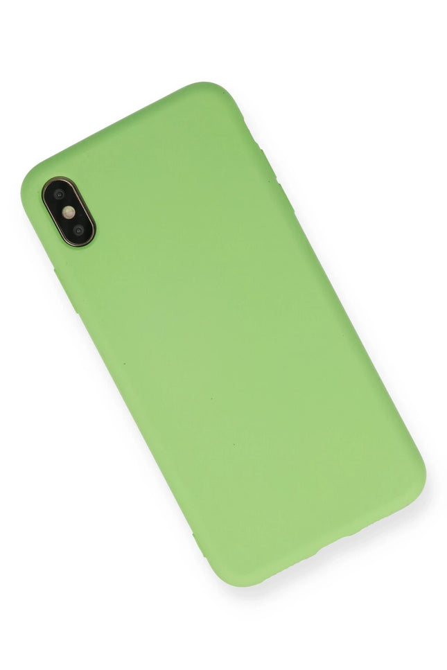 iPhone XS Max Nano içi Kadife Silikon Kılıf - Açık Yeşil 2