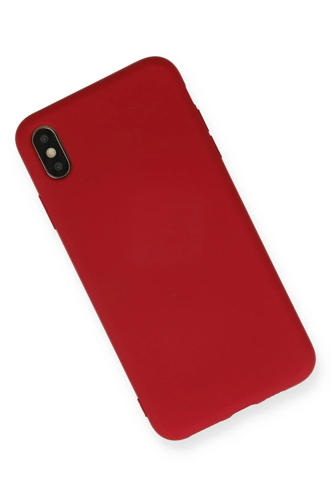 iPhone XS Max Nano içi Kadife Silikon Kılıf - Kırmızı 2