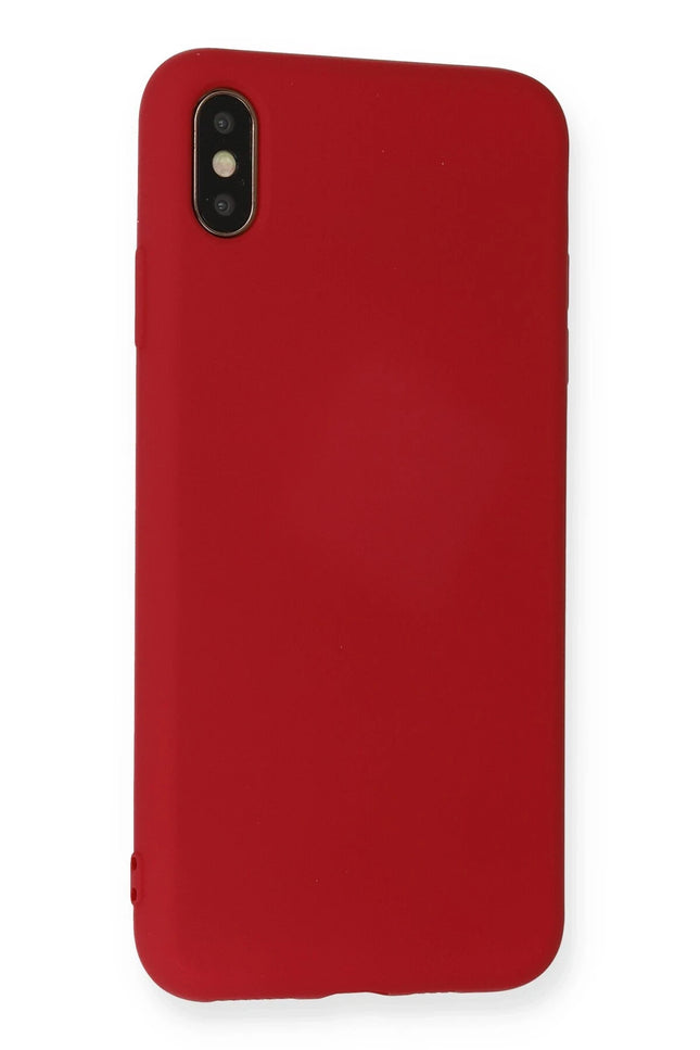 iPhone XS Max Nano içi Kadife Silikon Kılıf - Kırmızı 3
