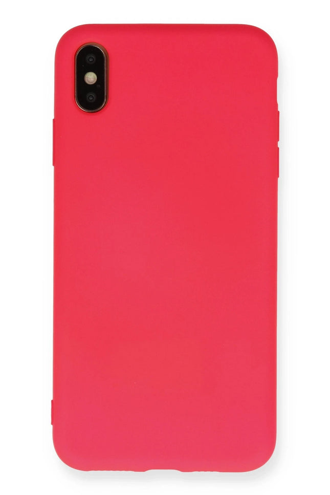 iPhone XS Max Nano içi Kadife Silikon Kılıf - Pembe 2