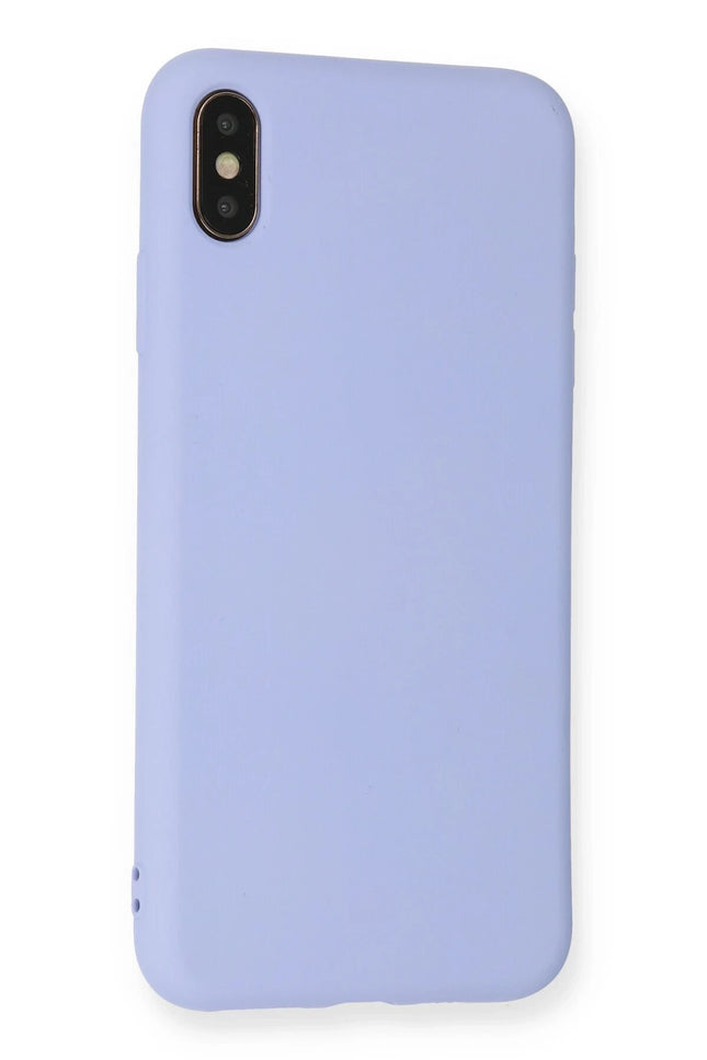 iPhone XS Max Nano içi Kadife Silikon Kılıf - Lila 3
