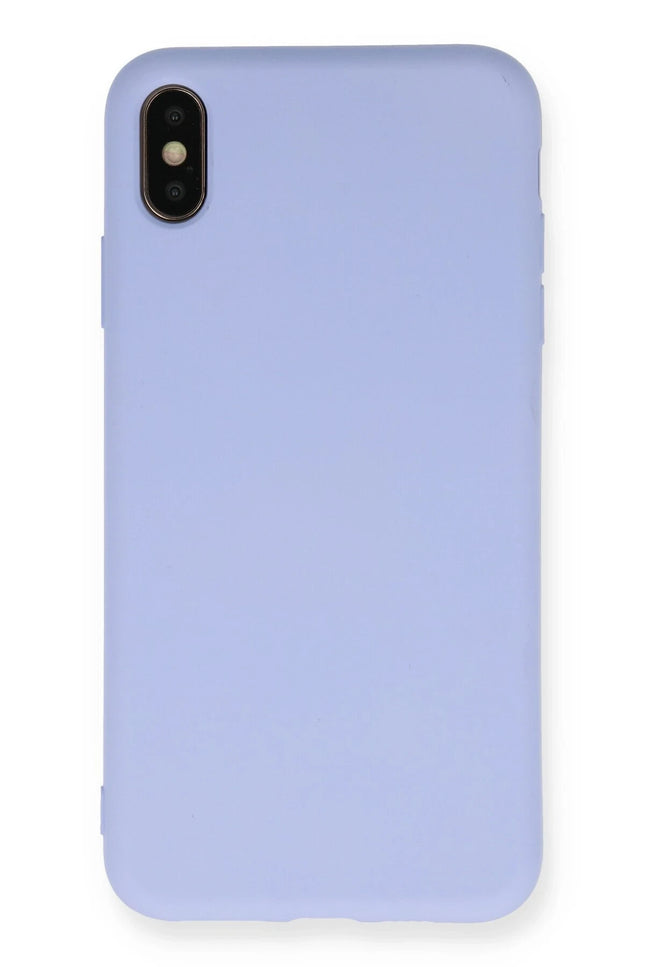 iPhone XS Max Nano içi Kadife Silikon Kılıf - Lila