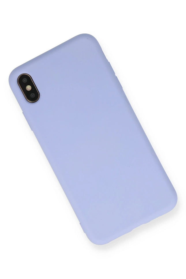 iPhone XS Max Nano içi Kadife Silikon Kılıf - Lila 2