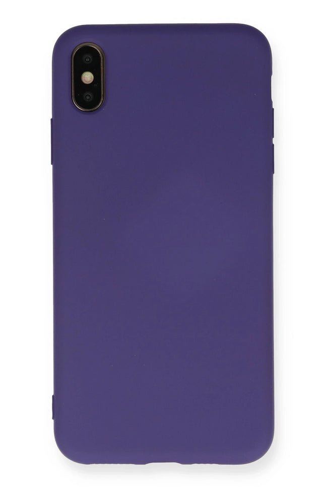 iPhone XS Max Nano içi Kadife Silikon Kılıf - Mor