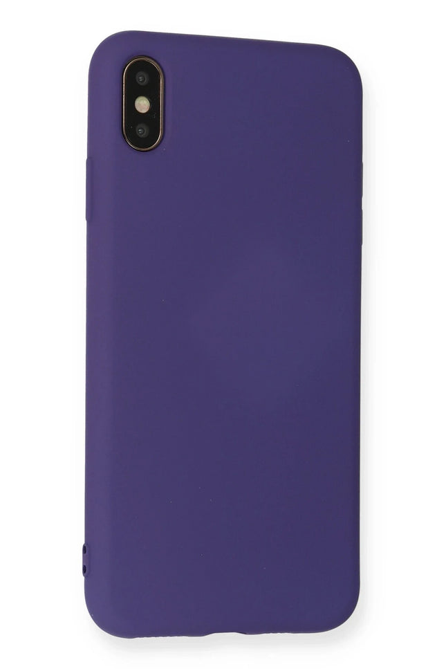iPhone XS Max Nano içi Kadife Silikon Kılıf - Mor 3
