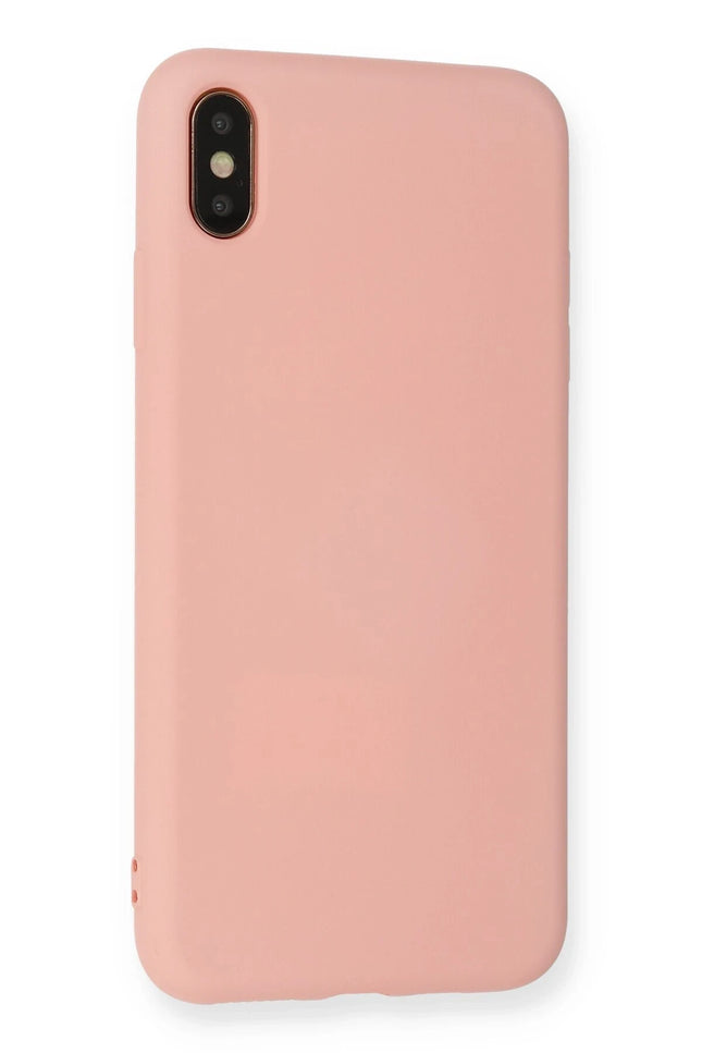 iPhone XS Max Nano içi Kadife Silikon Kılıf - Pembe 3