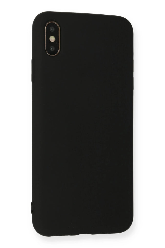 iPhone XS Max Nano içi Kadife Silikon Kılıf - Siyah 3