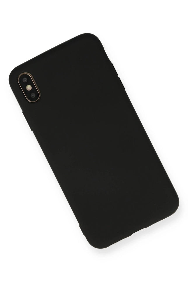 iPhone XS Max Nano içi Kadife Silikon Kılıf - Siyah 2