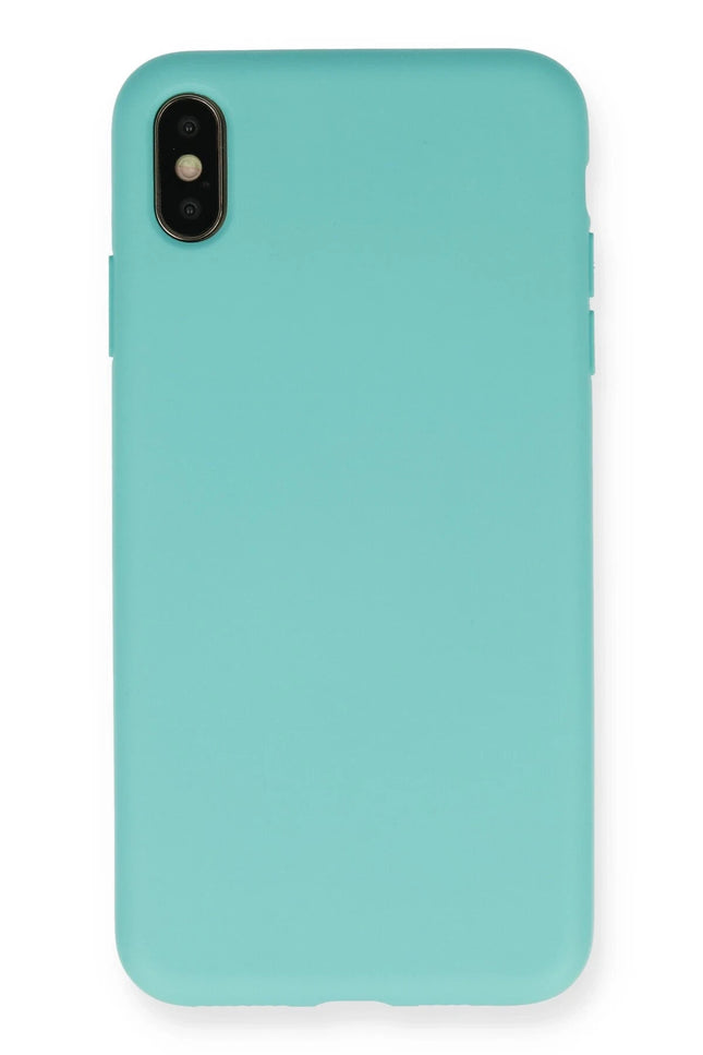 iPhone XS Max Nano içi Kadife Silikon Kılıf - Turkuaz