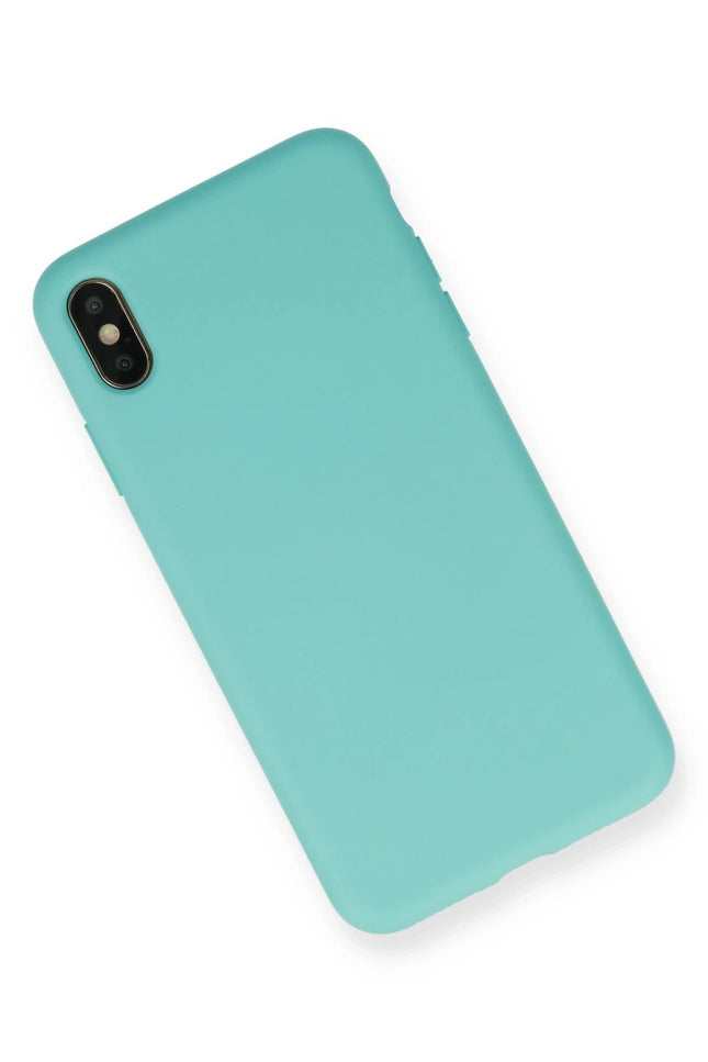 iPhone XS Max Nano içi Kadife Silikon Kılıf - Turkuaz 2