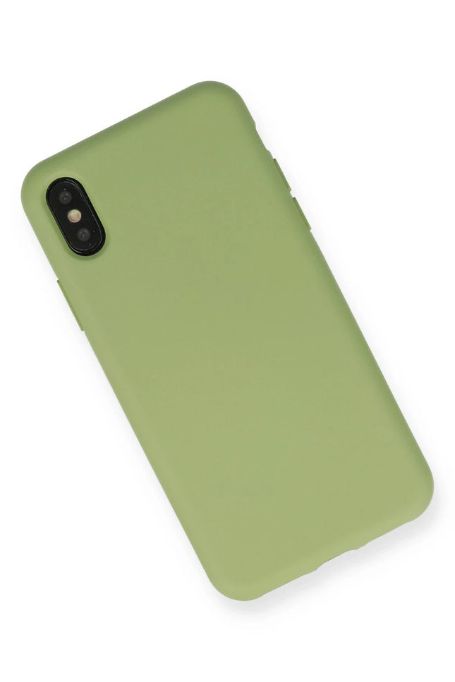 iPhone XS Max Nano içi Kadife Silikon Kılıf - Yeşil 2
