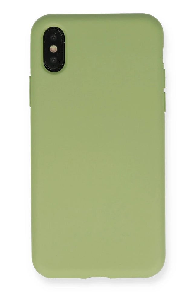 iPhone XS Max Nano içi Kadife Silikon Kılıf - Yeşil