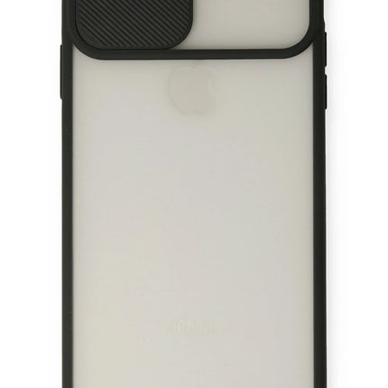 iPhone XS Max Palm Buzlu Kamera Sürgülü Silikon Kılıf - Siyah 2