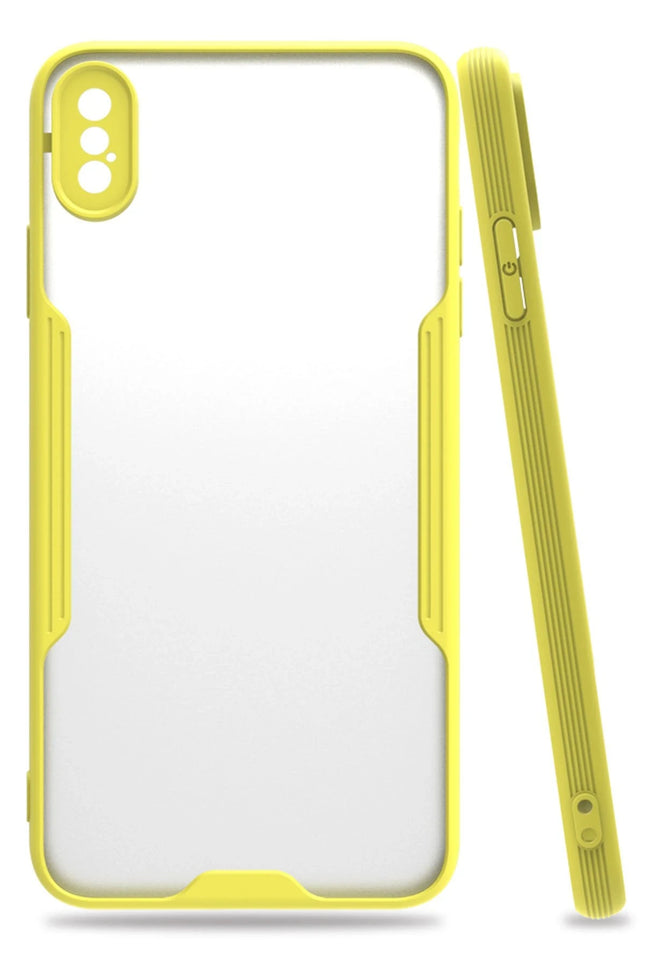 iPhone XS Max Platin Silikon Kılıf - Sarı