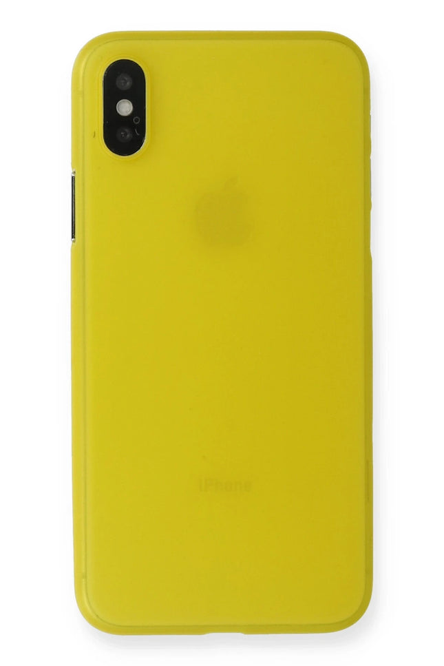 iPhone XS Max PP Ultra İnce Kapak Kılıf - Sarı