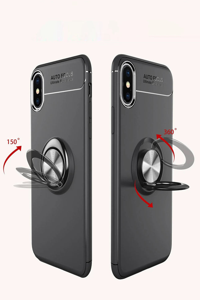 iPhone XS Max Range Yüzüklü Silikon Kılıf - Siyah 4 4