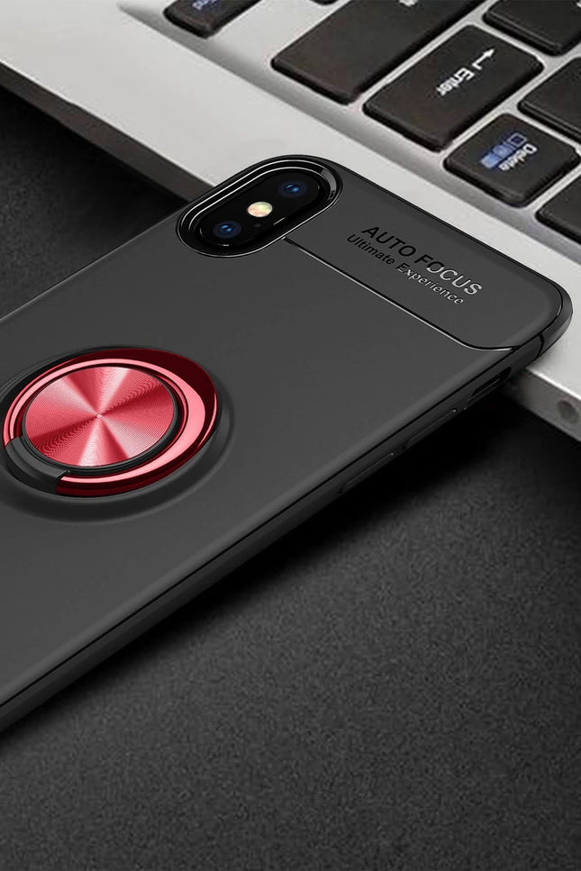 iPhone XS Max Range Yüzüklü Silikon Kılıf - Siyah 2 2