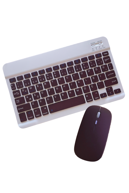 KYB71 Kablosuz Türkçe Q Klavye Mouse Set - Bordo