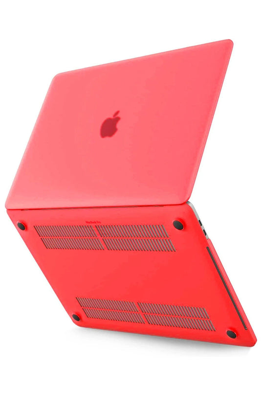 Macbook Pro 13 2021 Macbook Buzlu Kapak - Kırmızı