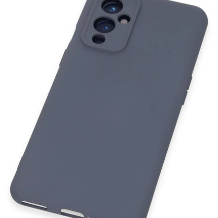 OnePlus 9 Nano içi Kadife Silikon Kılıf - Gri 4