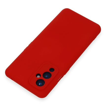 OnePlus 9 Nano içi Kadife Silikon Kılıf - Kırmızı 3