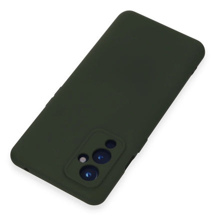 OnePlus 9 Nano içi Kadife Silikon Kılıf - Koyu Yeşil 3