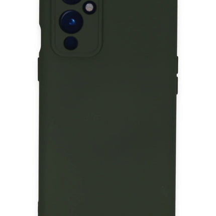 OnePlus 9 Nano içi Kadife Silikon Kılıf - Koyu Yeşil