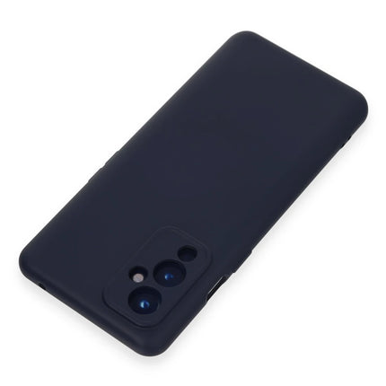 OnePlus 9 Nano içi Kadife Silikon Kılıf - Lacivert 3