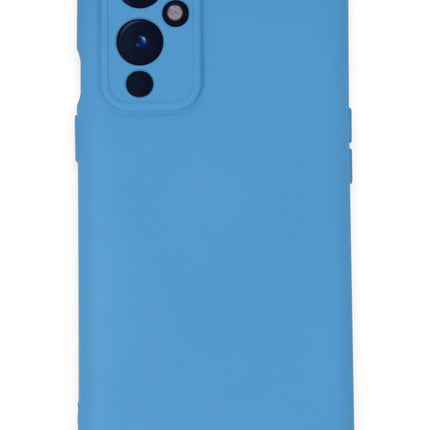 OnePlus 9 Nano içi Kadife Silikon Kılıf - Mavi