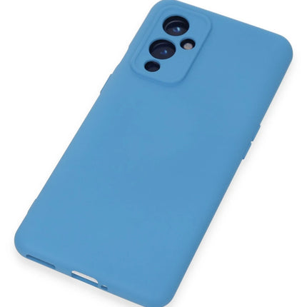 OnePlus 9 Nano içi Kadife Silikon Kılıf - Mavi 4