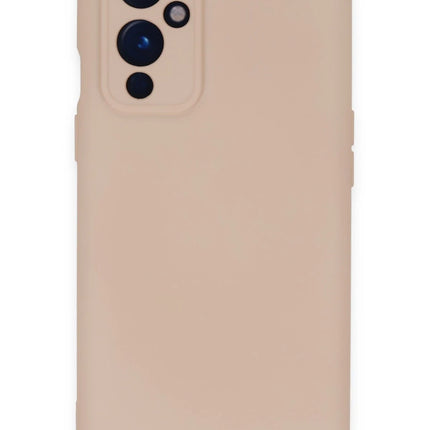 OnePlus 9 Nano içi Kadife Silikon Kılıf - Pudra