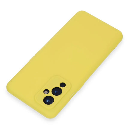 OnePlus 9 Nano içi Kadife Silikon Kılıf - Sarı 3