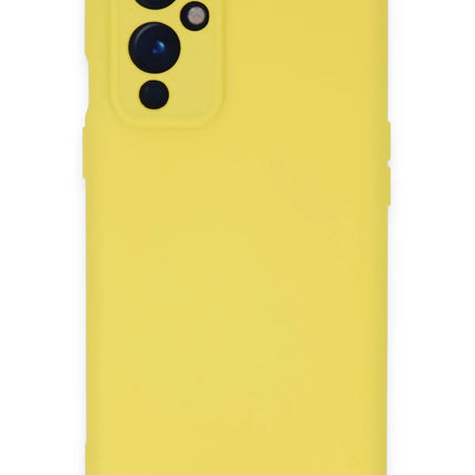 OnePlus 9 Nano içi Kadife Silikon Kılıf - Sarı